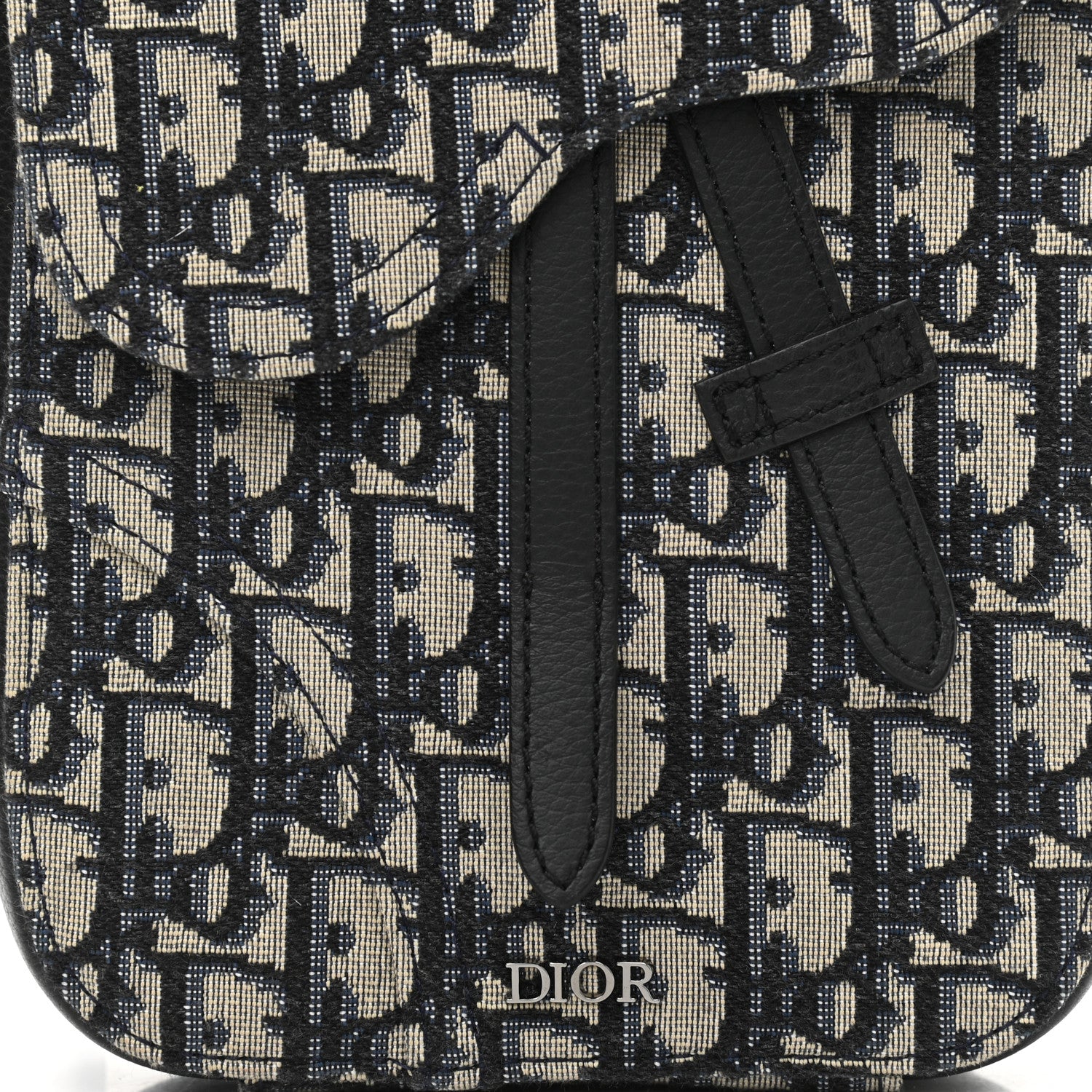 Christian Dior Oblique Saddle Pouch Blue 8 of 10