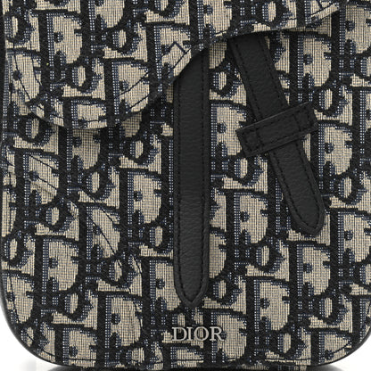 Christian Dior Oblique Saddle Pouch Blue 8 of 10