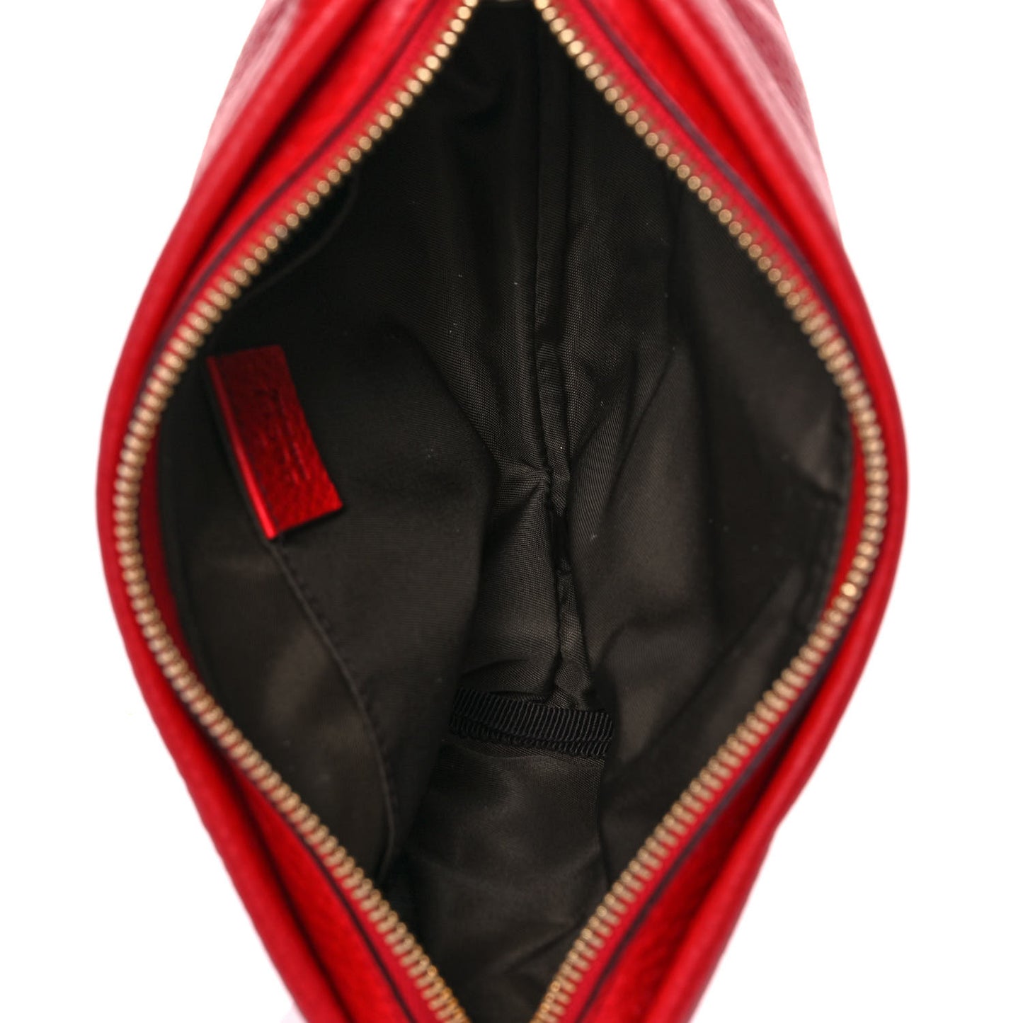 Pebbled Calfskin Soho Cosmetic Case Tabasco Red