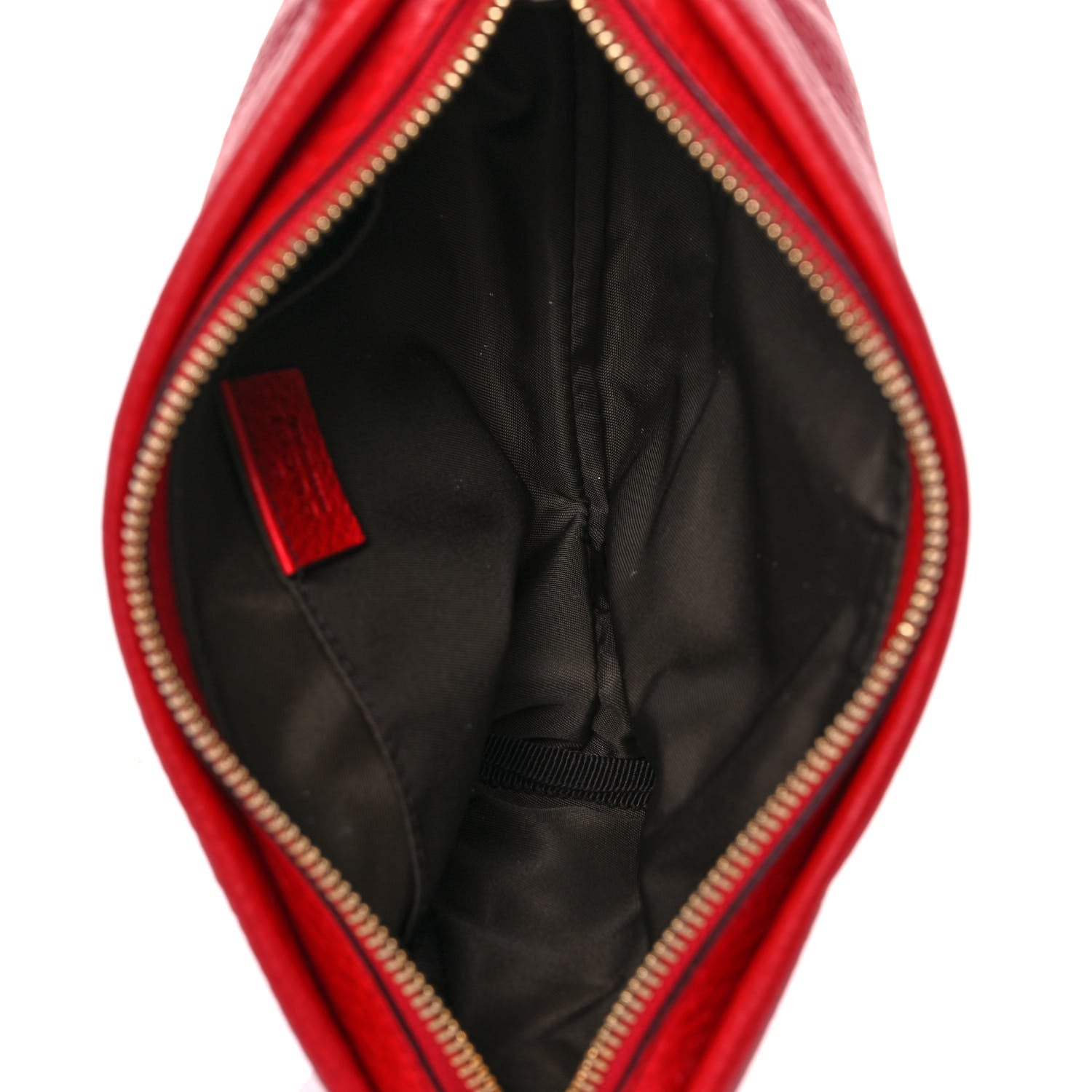 Gucci Pebbled Calfskin Soho Cosmetic Case Tabasco Red 5 of 10