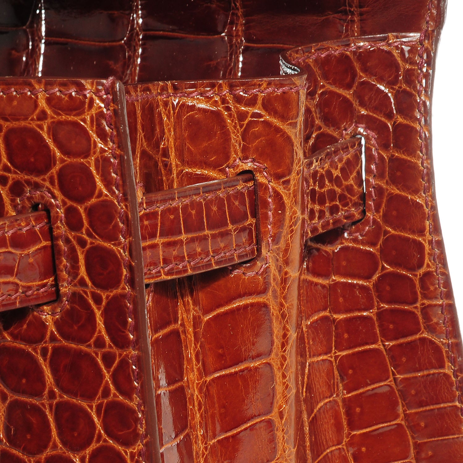 Hermes Shiny Porosus Crocodile Kelly Sellier 32 Miel 11 of 30