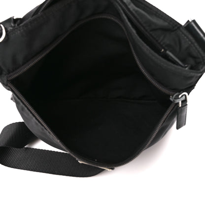 Prada Nylon Saffiano Flat Messenger Bag Black 6 of 13