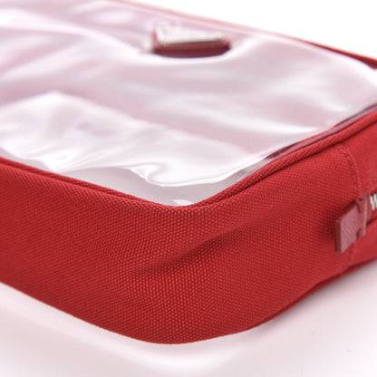 Prada Plexiglass Canapa Pouch Red 8 of 8