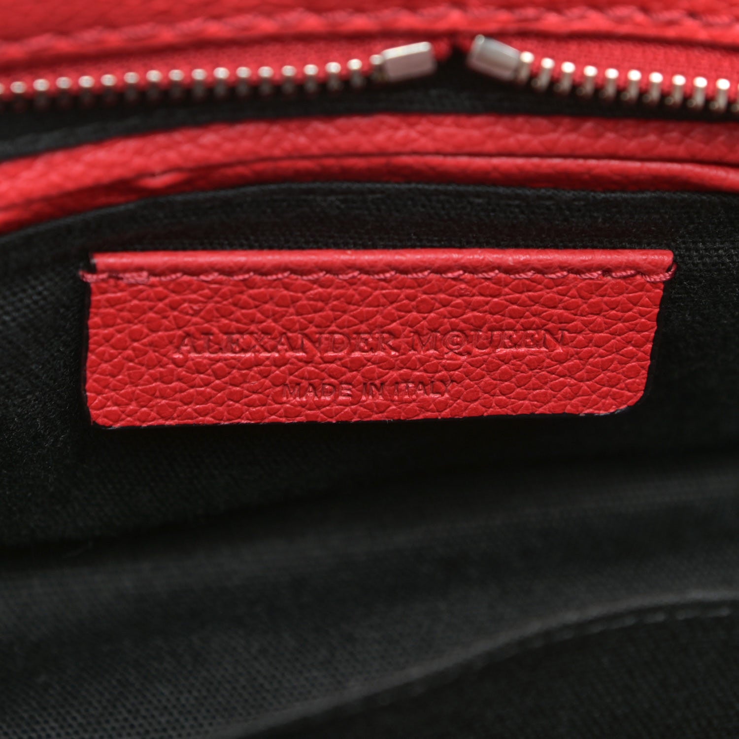 Alexander McQueen Pebbled Calfskin Mini Padlock Tote Red 6 of 9