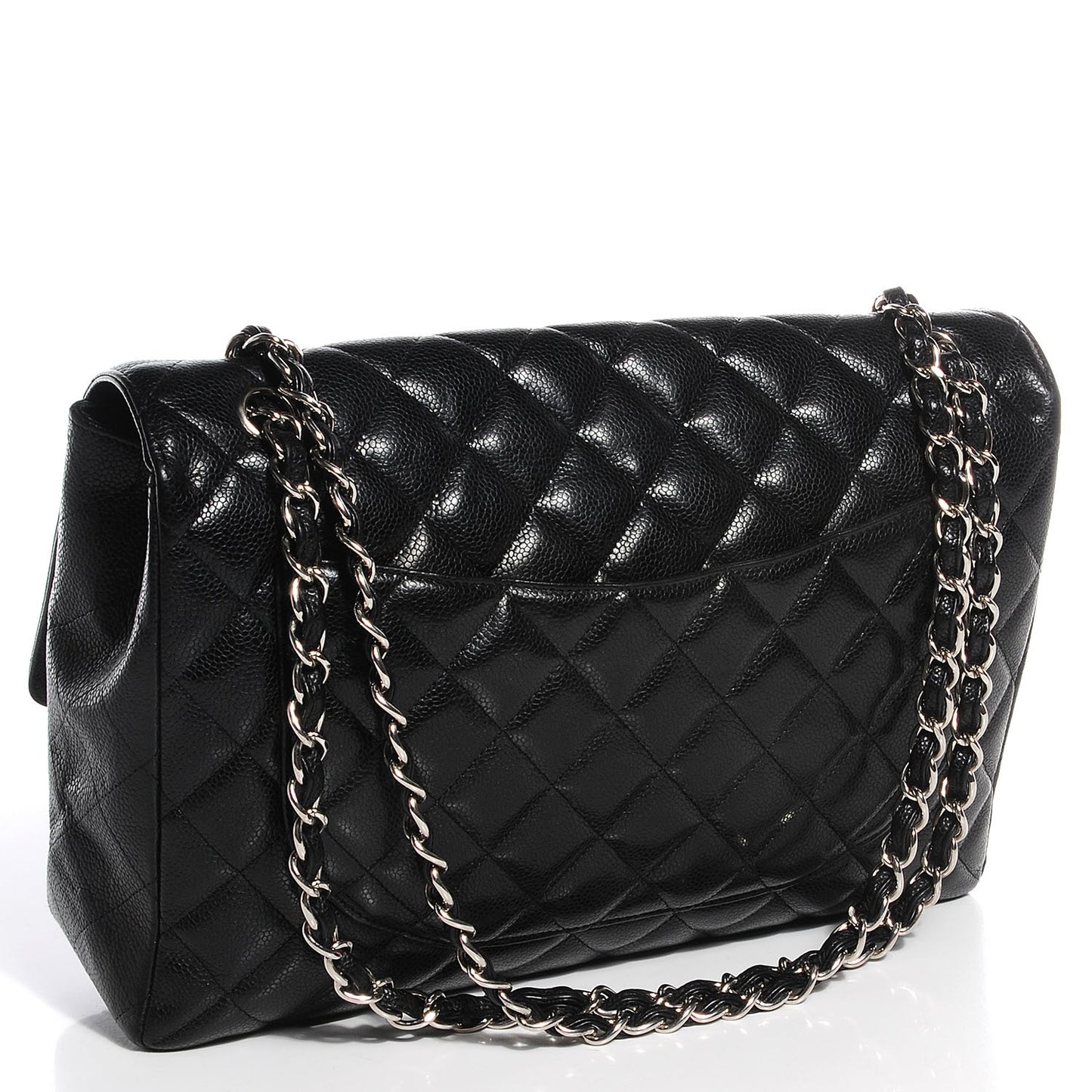 Caviar Maxi Single Flap Black