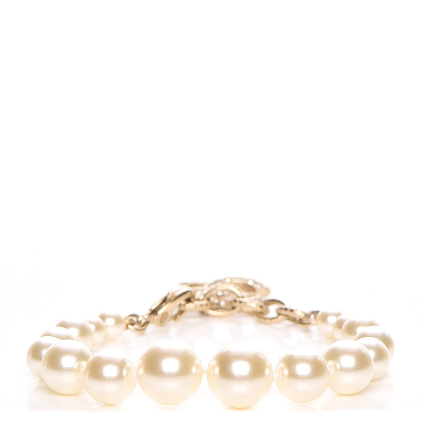 Pearl CC Bracelet Gold