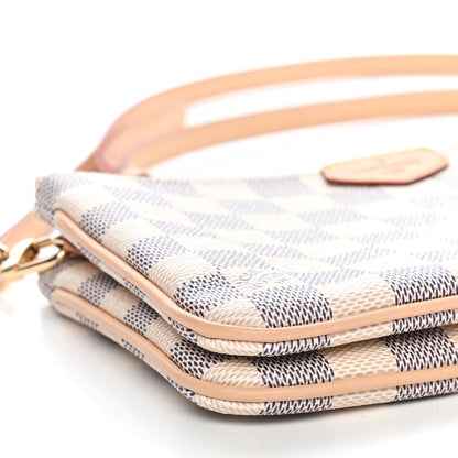 Louis Vuitton Damier Azur Double Zip Pochette 8 of 9