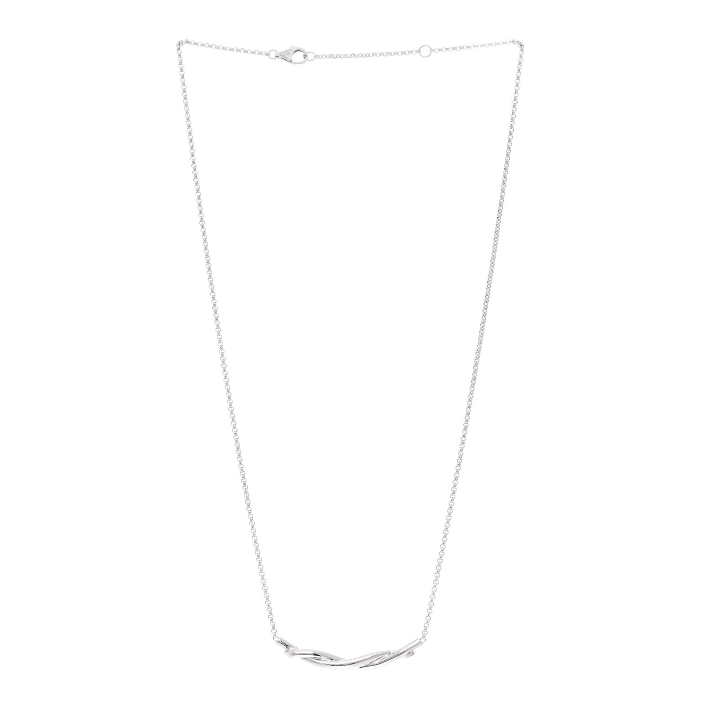18K White Gold Entrelaces Necklace