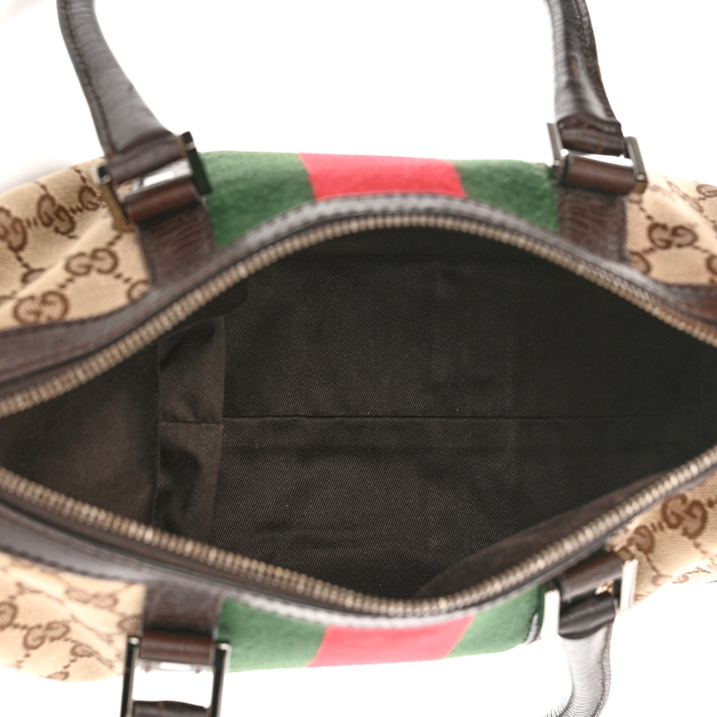 Monogram Vintage Web Mini Boston Dark Brown