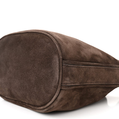 Salvatore Ferragamo Calfskin Suede Medium Archivo Gancio Hobo Testa di Moro 11 of 11