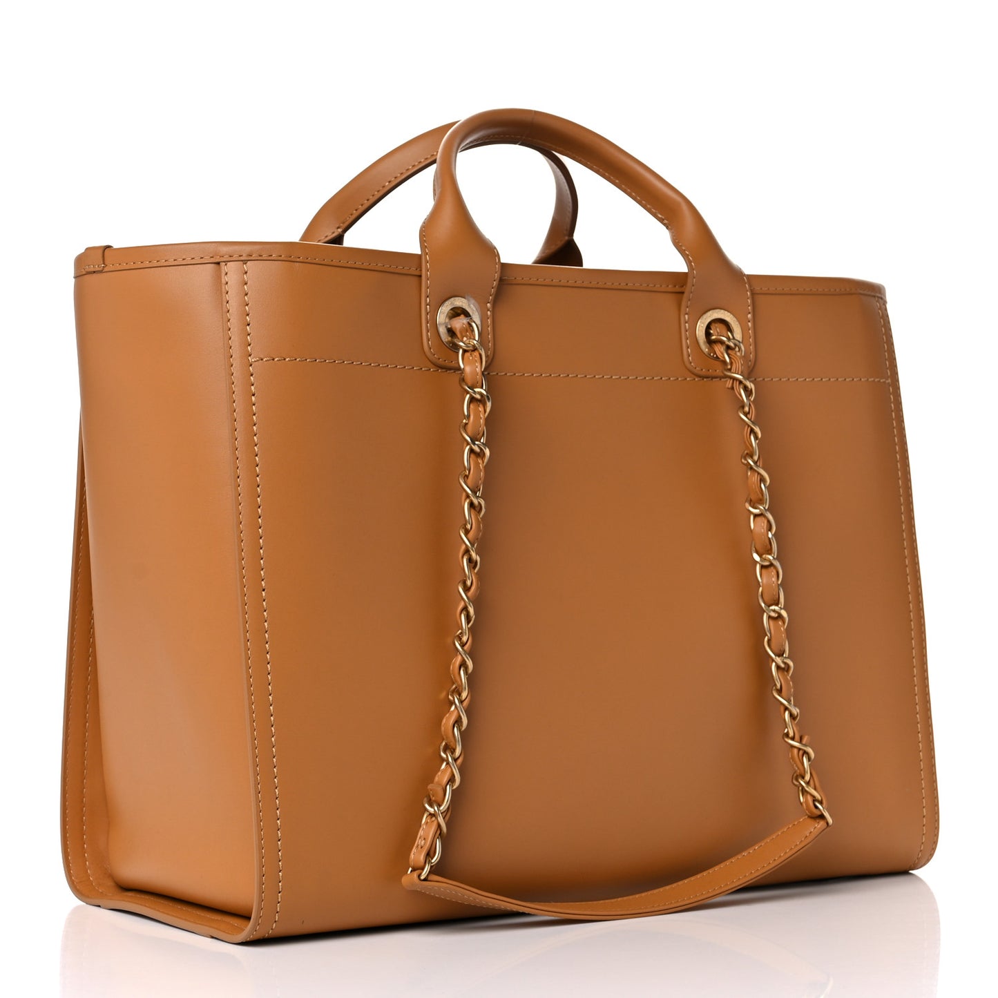 Calfskin Medium Deauville Tote Brown