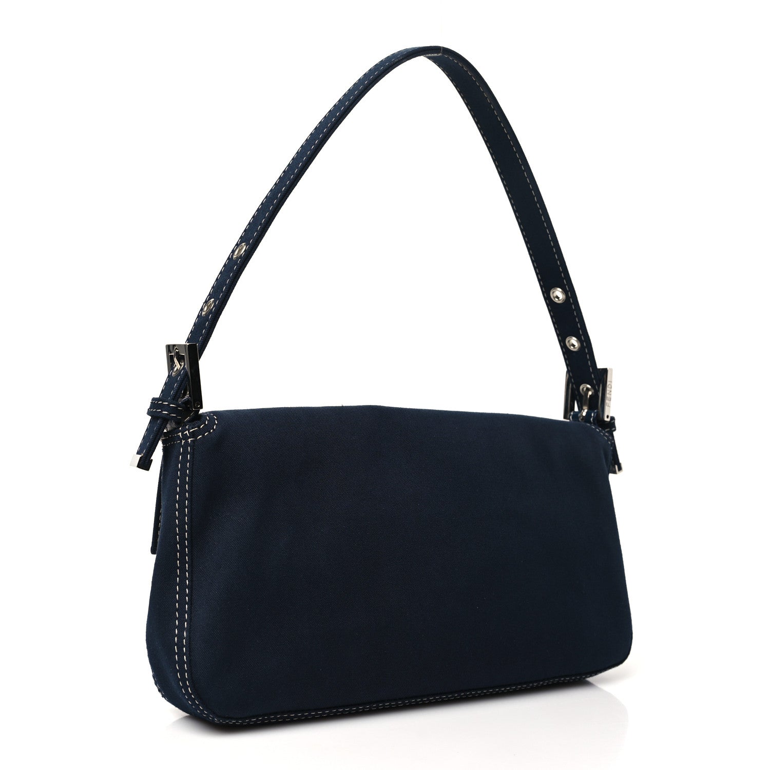 Fendi Denim Baguette Blue 3 of 10