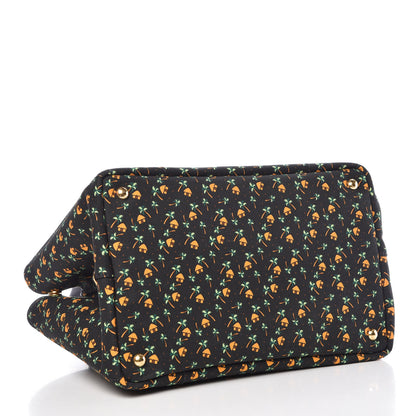 Prada Canapa Palm Tree Print Logo Tote Black 4 of 11