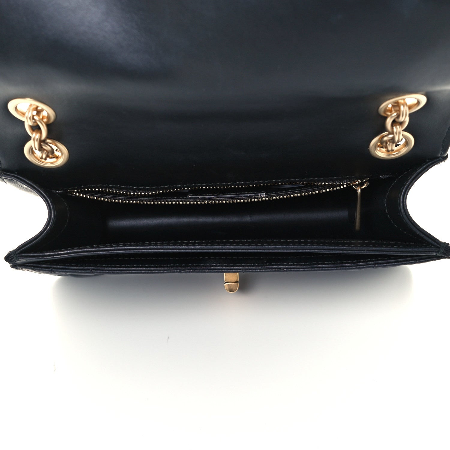 Salvatore Ferragamo Calfskin Quilted Gancini Flap Bag Black 6 of 10