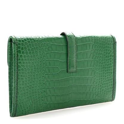 Hermes Matte Alligator Jige Duo Clutch Cactus 4 of 8
