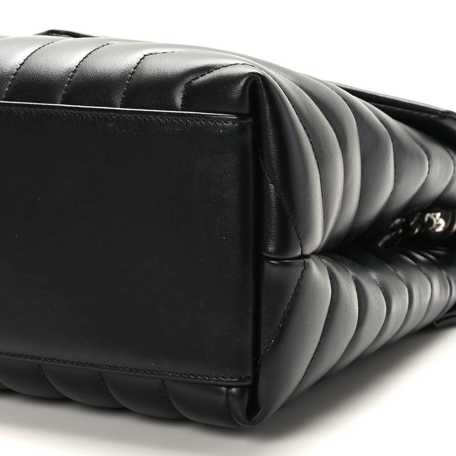 Saint Laurent Calfskin Y Quilted Monogram Medium Loulou Chain Satchel Black 9 of 9