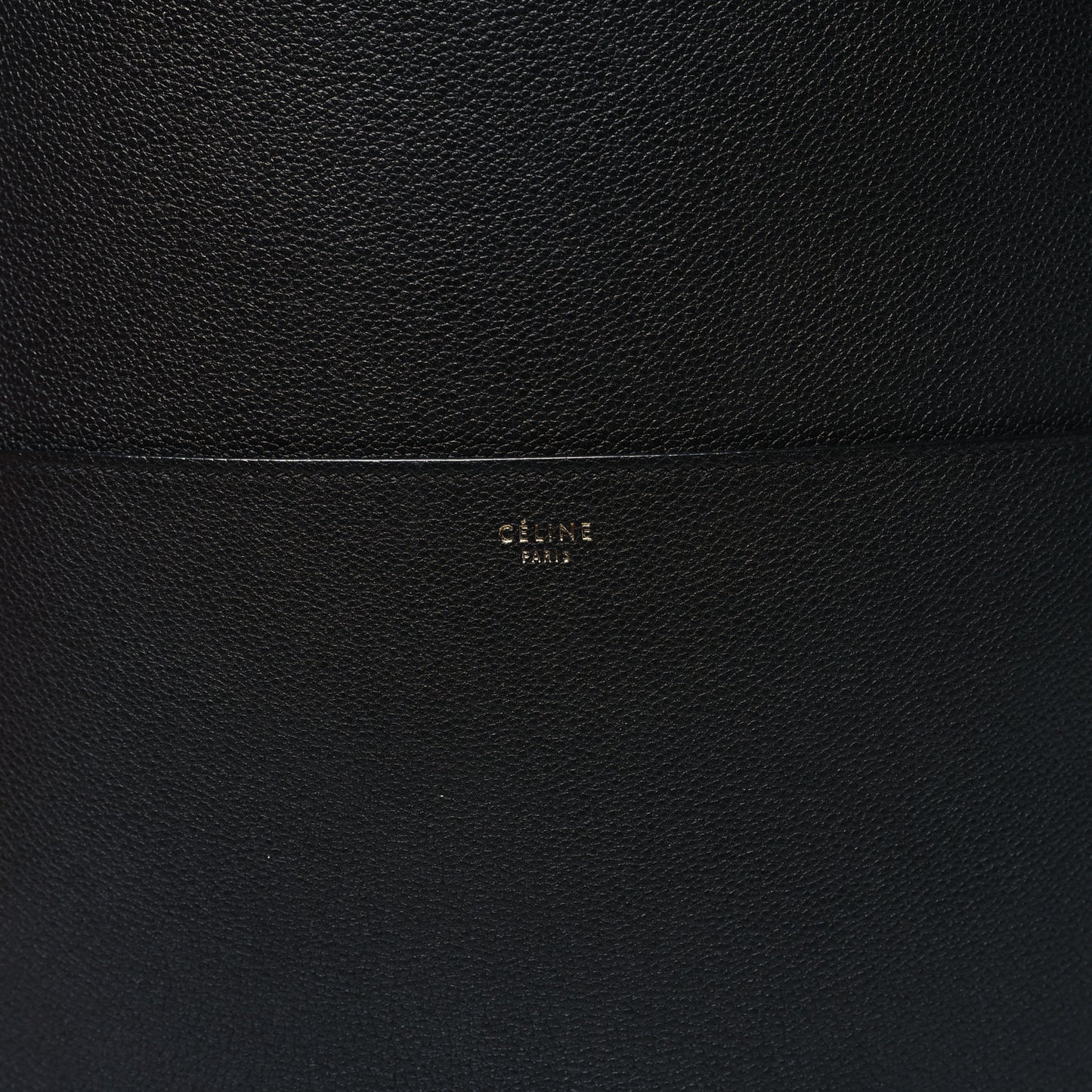 Soft Grained Calfskin Sangle Bucket Bag Black