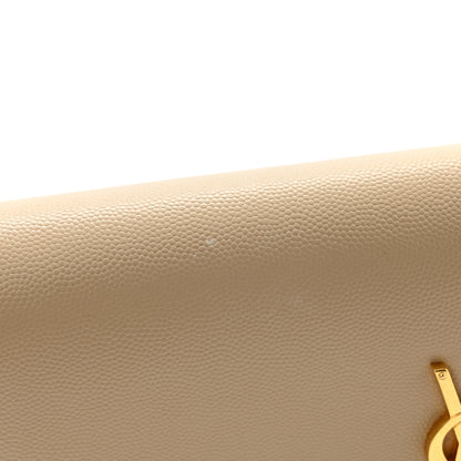 Saint Laurent Grain De Poudre Classic Monogram Kate Clutch Porcellana 8 of 11