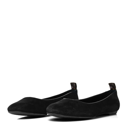 Louis Vuitton Suede Monogram Uniformes Ballet Flats 38.5 Black 3 of 8