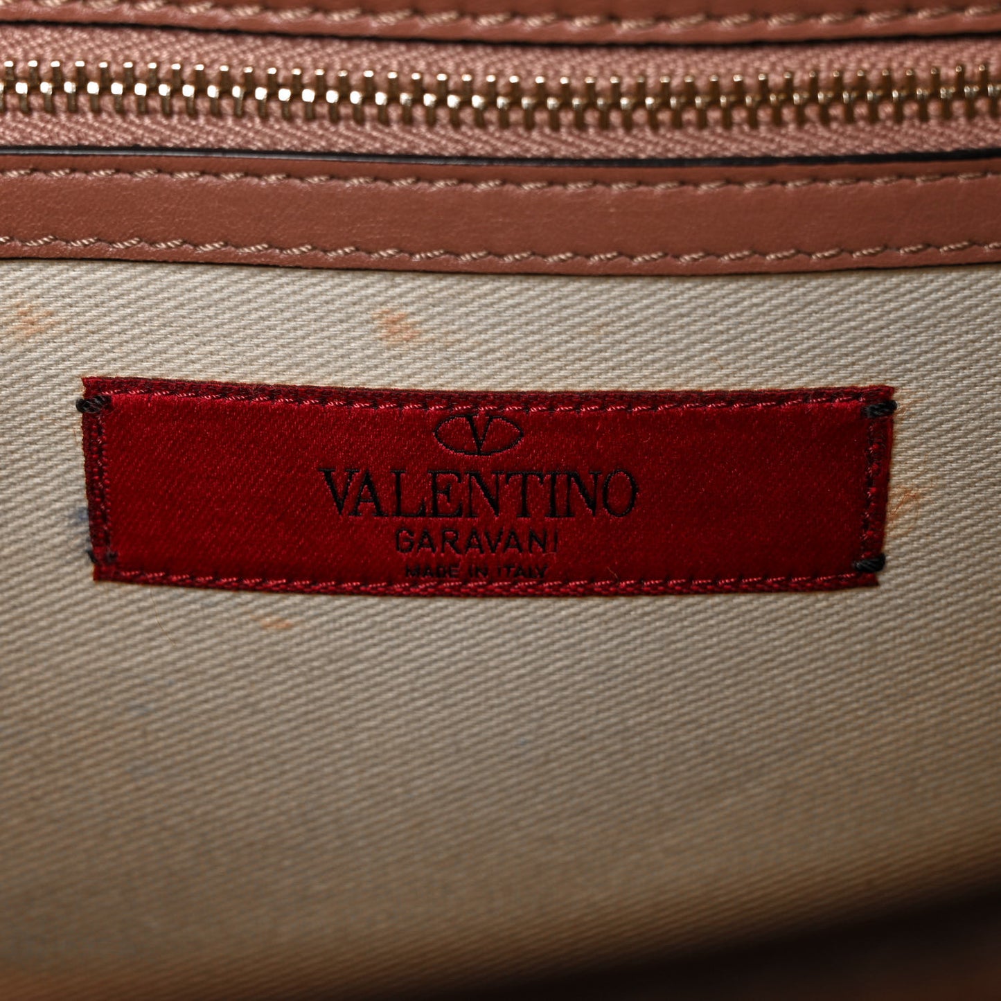 Vitello Medium Glam Lock Rockstud Flap Brownish