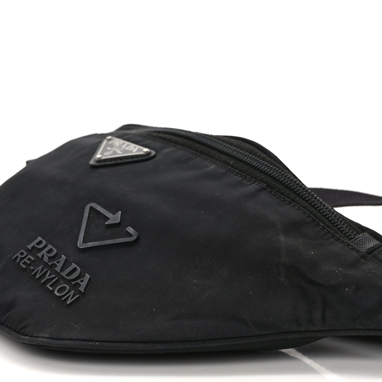 Prada Tessuto Re-Nylon Saffiano Belt Bag Black 9 of 10