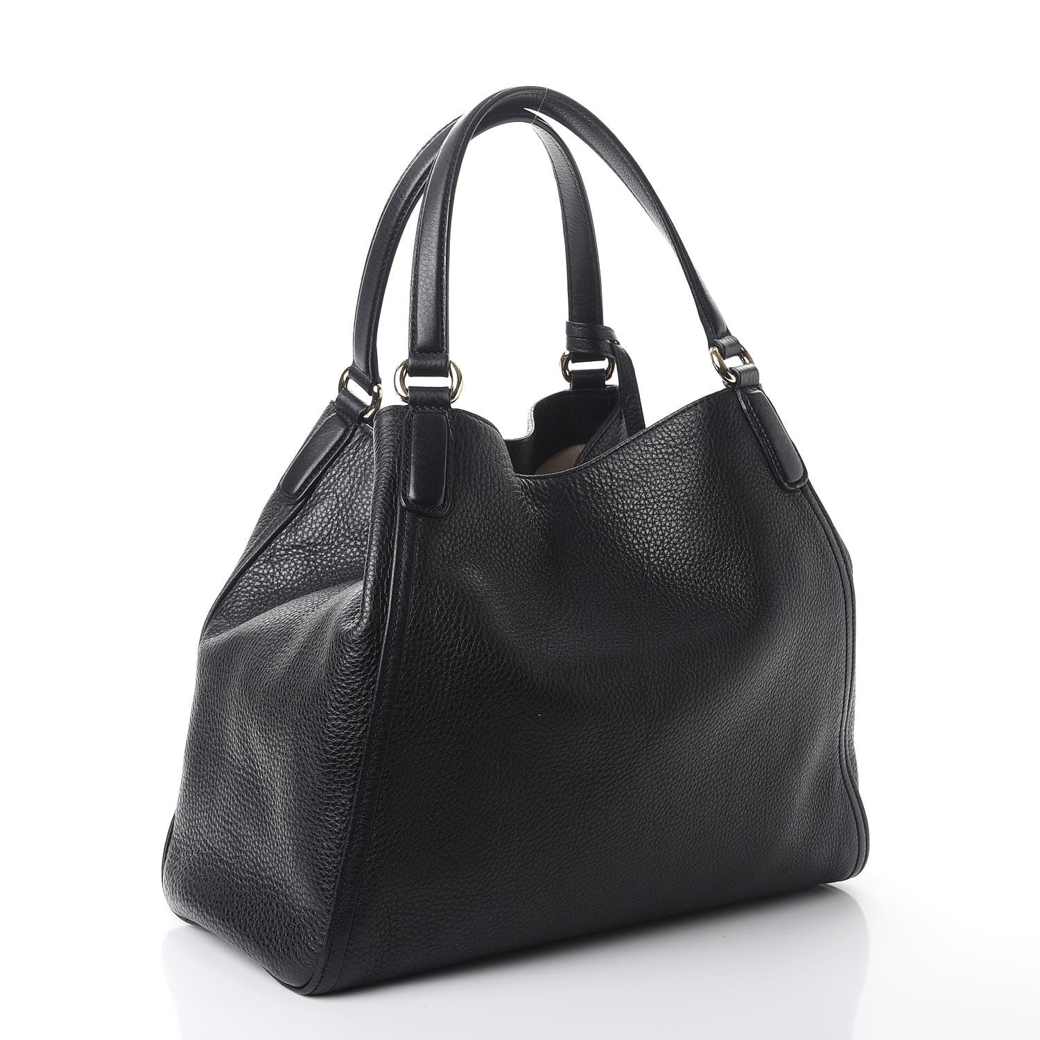 Gucci Pebbled Calfskin Medium Soho Shoulder Bag Black 3 of 10