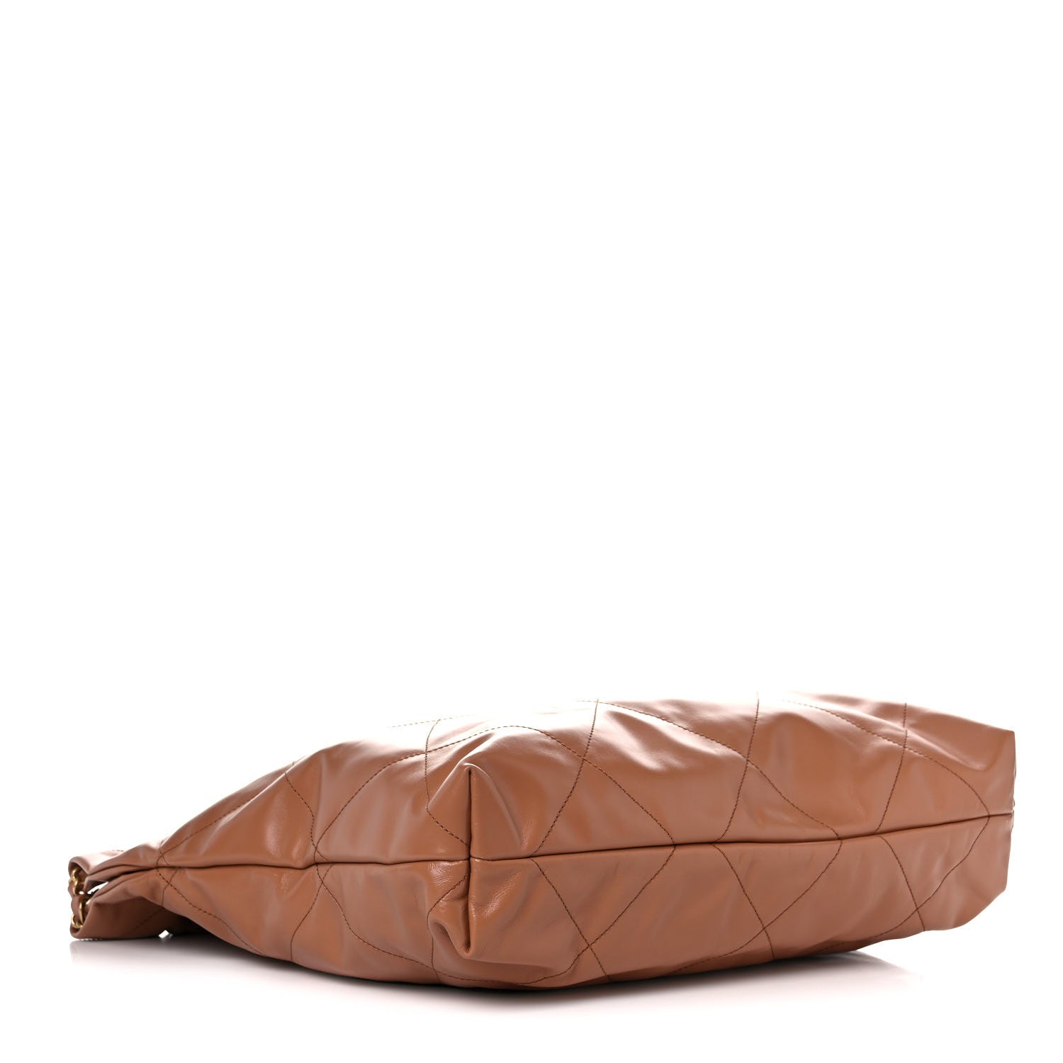 Chanel Shiny Calfskin Quilted Chanel 22 Camel 4 of 10