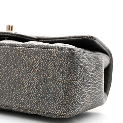 Chanel Metallic Caviar Quilted Mini Rectangular Flap Dark Silver 10 of 10