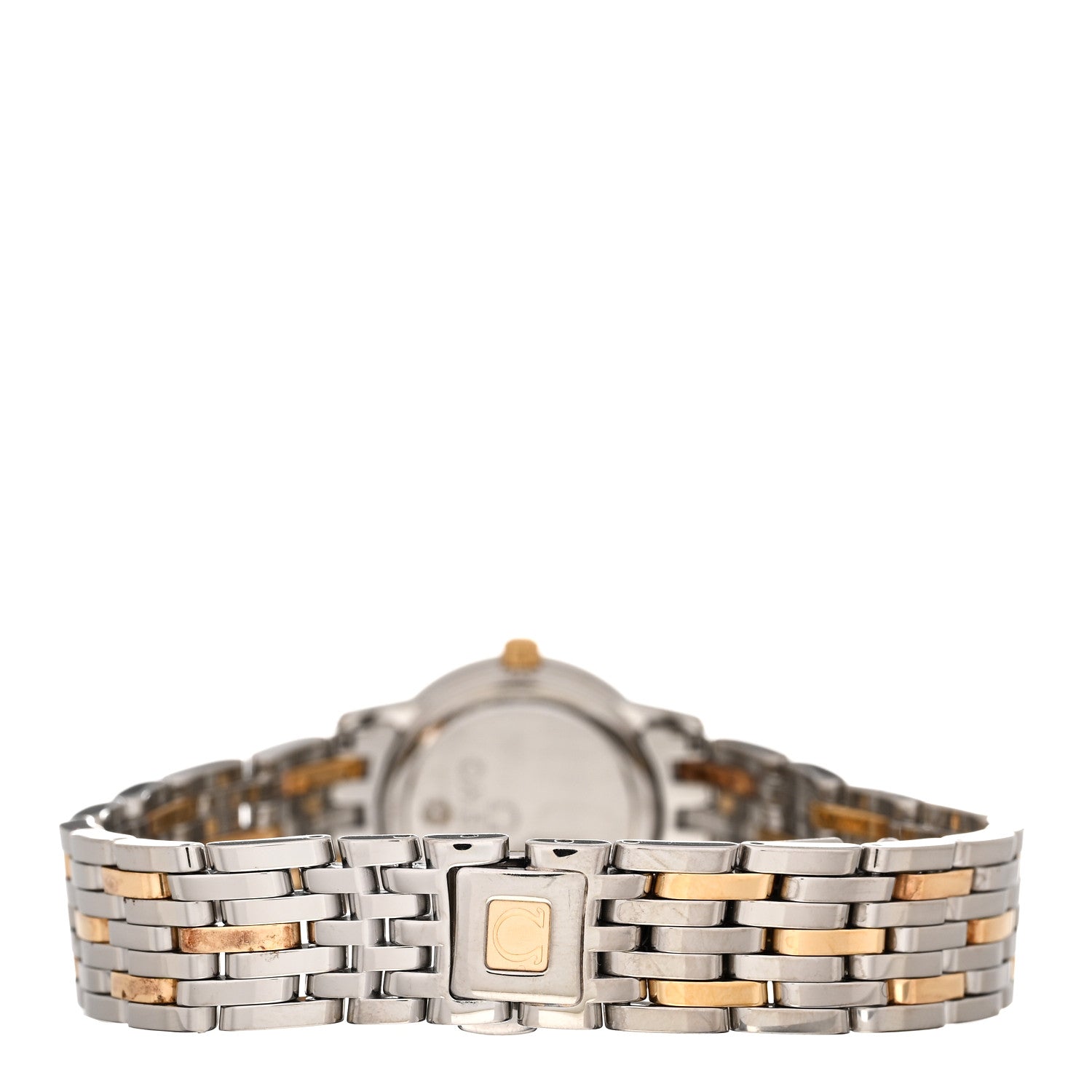 Omega Stainless Steel 18K Yellow Gold Diamond 22mm De Ville Quartz Watch Champagne 4370.16.00 3 of 4