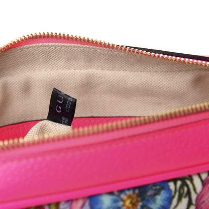 Gucci Canvas Flora Floral Shoulder Bag White Fuchsia Fluo 8 of 11
