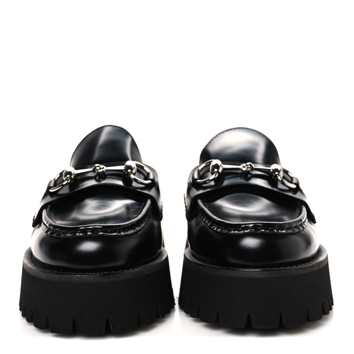Gucci Cordovan Lux Womens Sylke Horsebit Platform Mules 37.5 Black 3 of 12