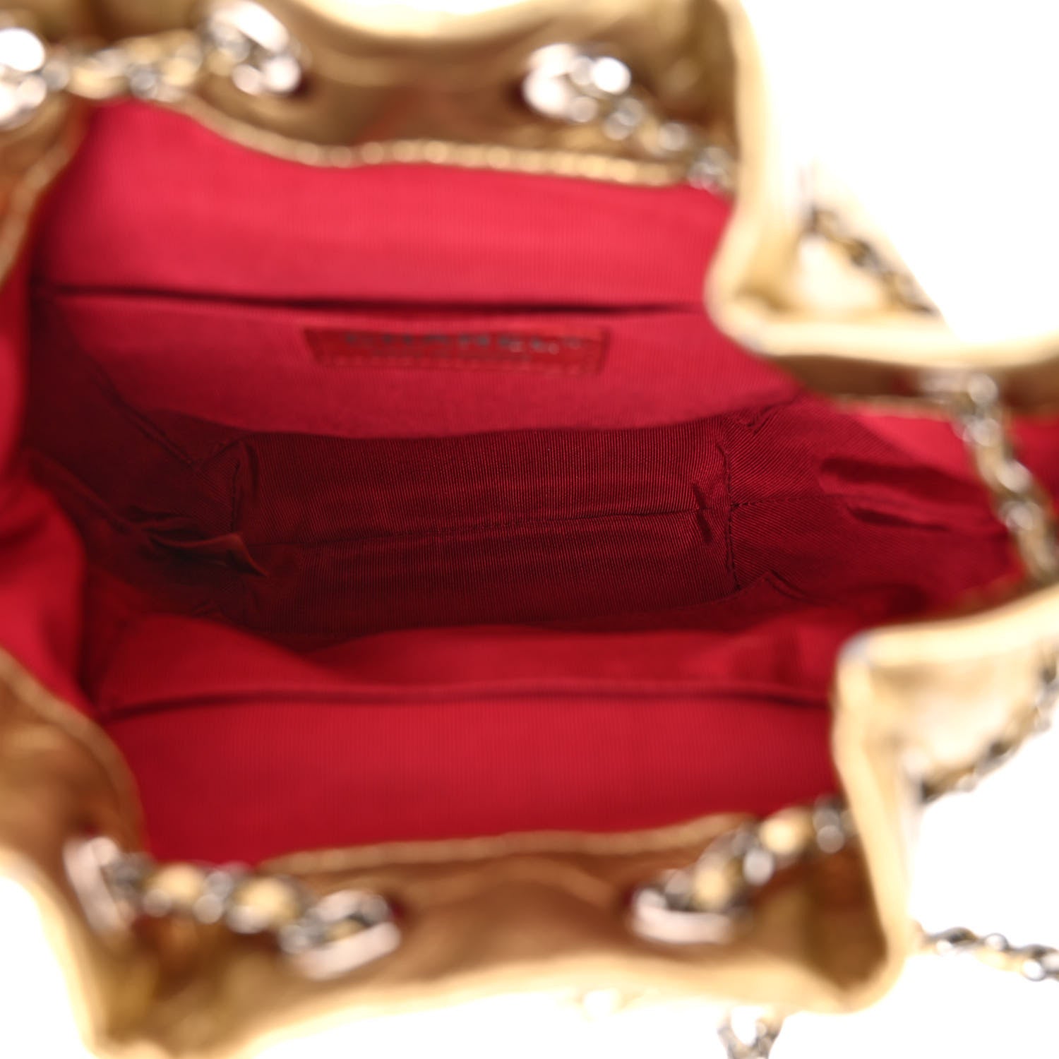 Chanel Metallic Aged Calfskin Quilted Small Gabrielle Bucket Gold 5 of 10
