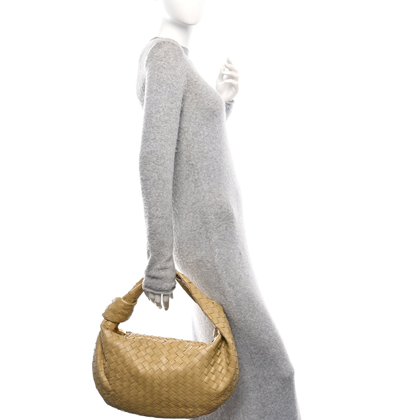 Nappa Intrecciato Small Jodie Hobo Tapioca