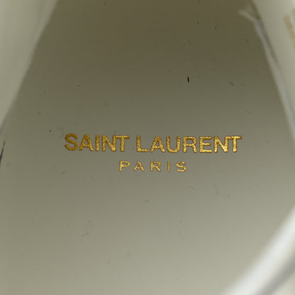 Saint Laurent Metallic Calfskin Mens Perforated Court Classic SL/10H High Top Sneakers 41 Silver 8 of 9