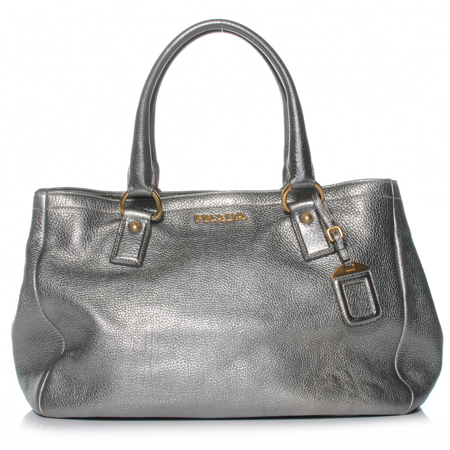 Vitello Daino Tote Silver