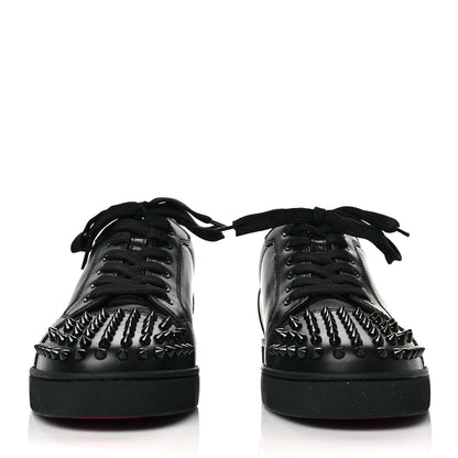 Christian Louboutin Calfskin Mens Louis Junior Spikes Flat Sneakers 43 Black 2 of 9