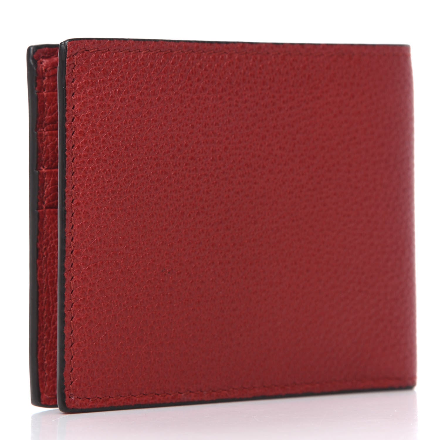 Gucci Calfskin Logo Bi-Fold Wallet Red 3 of 7