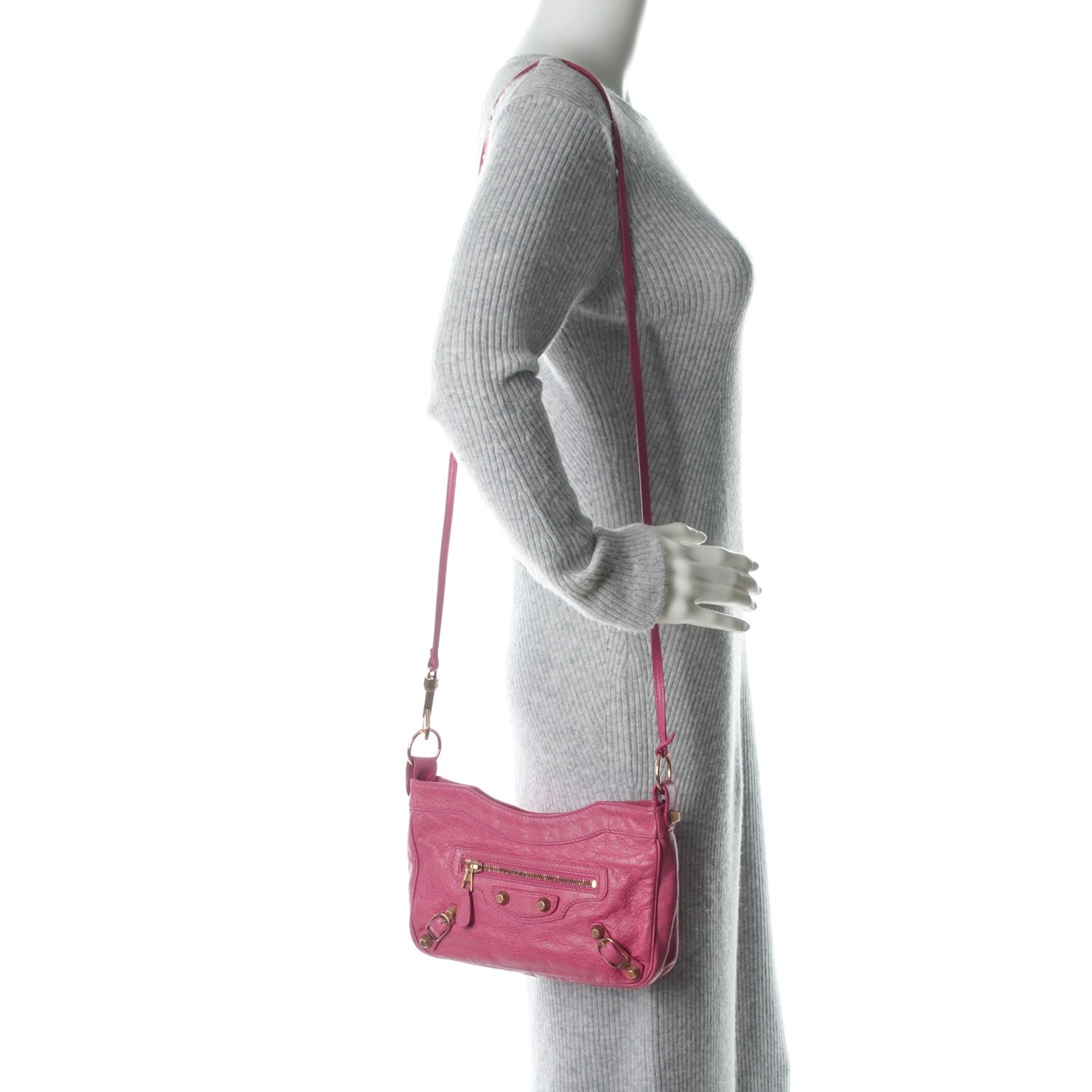 Balenciaga Agneau Giant 12 Rose Gold Hardware Hip Cyclamen 2 of 7