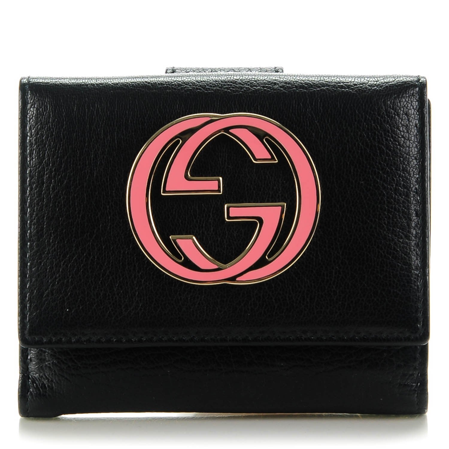 Gucci Goatskin Blondie French Flap Wallet Black 1 of 7