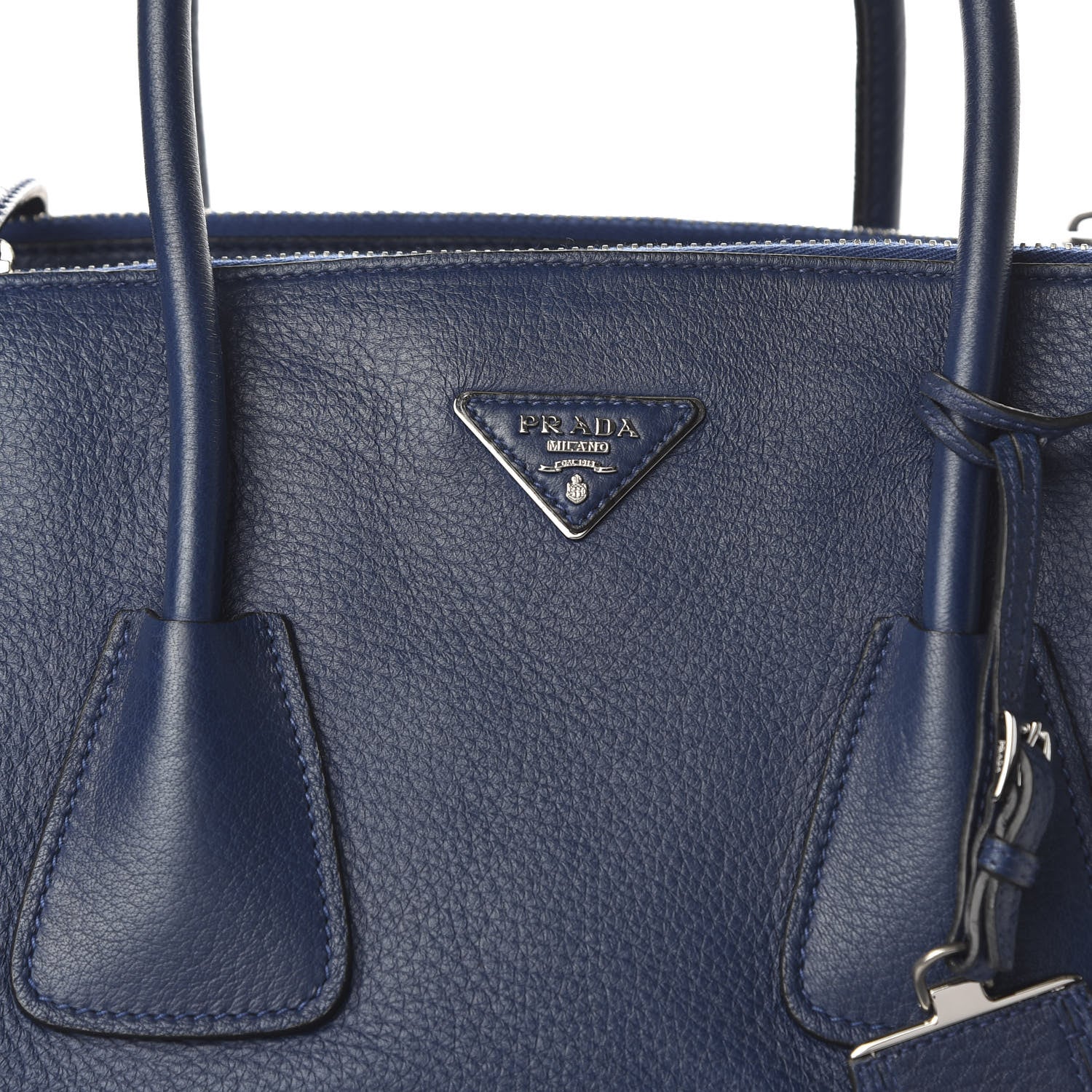Prada Cervo Deerskin Twin Pocket Tote Bleuette 9 of 11