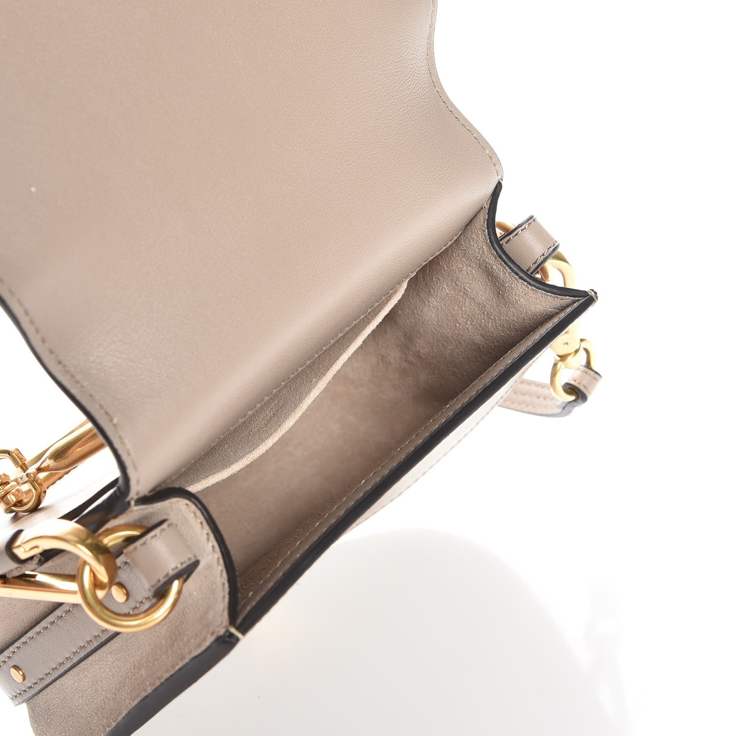 Chloe Calfskin Suede Small Nile Bracelet Bag Motty Grey 6 of 9