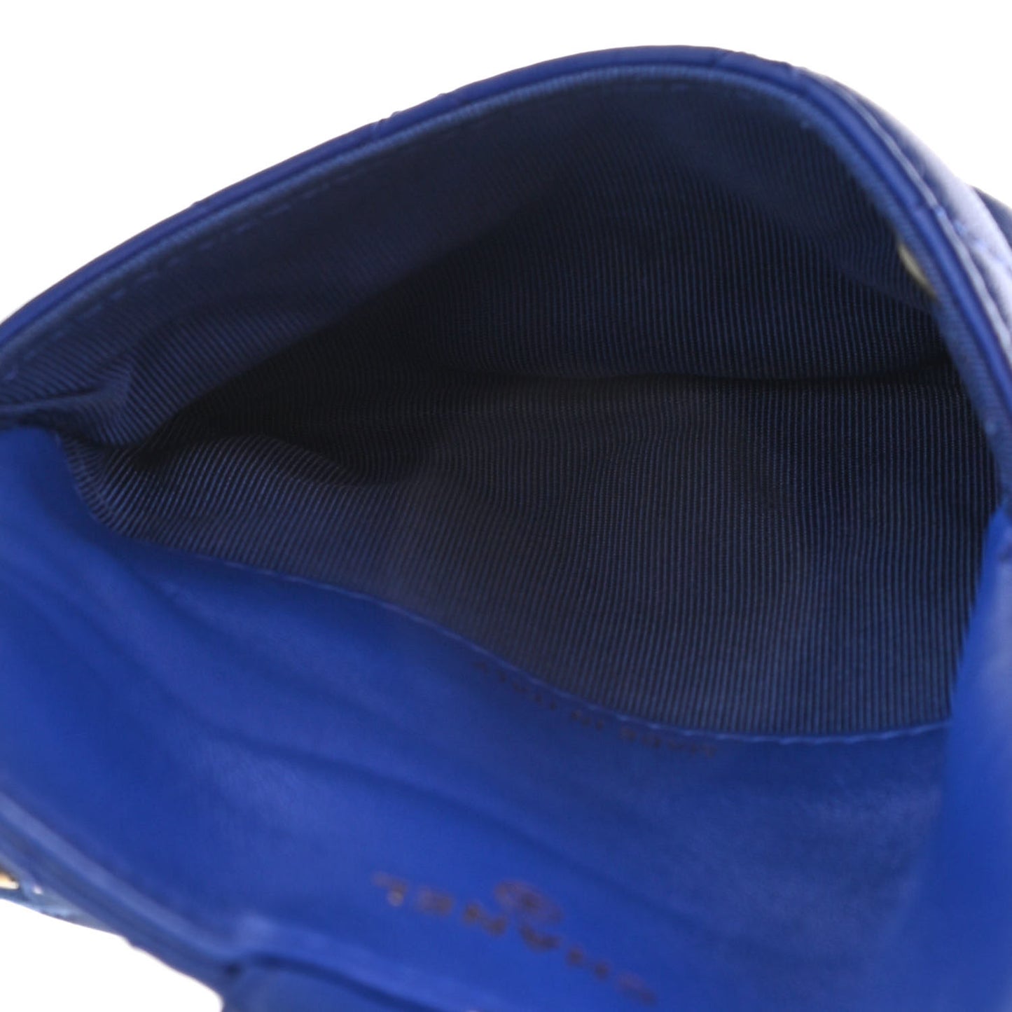 Lambskin Quilted Coin Purse Blue