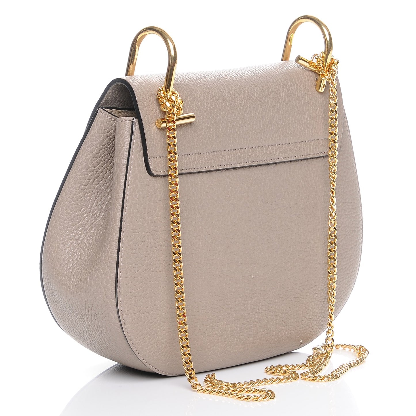 Grained Lambskin Drew Shoulder Bag Motty Grey