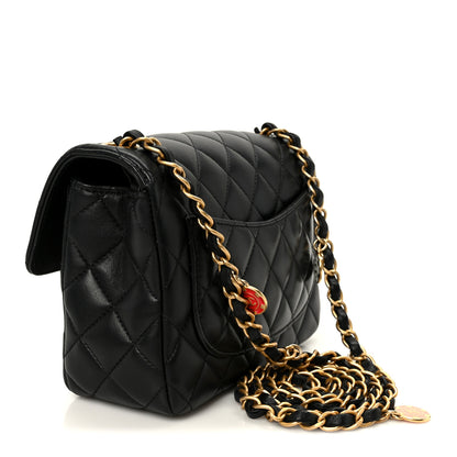 Chanel Lambskin Quilted Casino Chips Small Flap Black 3 of 11