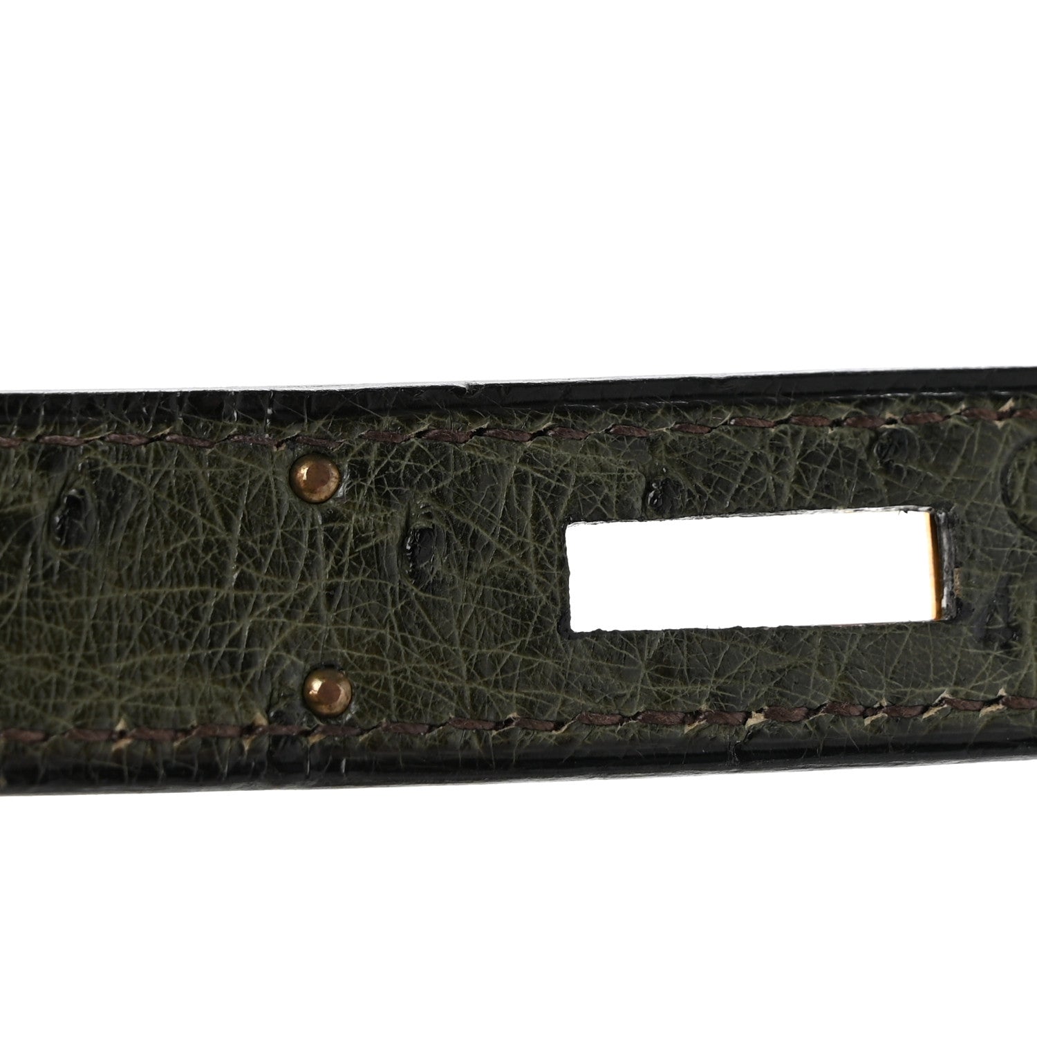 Hermes Ostrich Kelly Sellier 32 Vert Olive 7 of 15