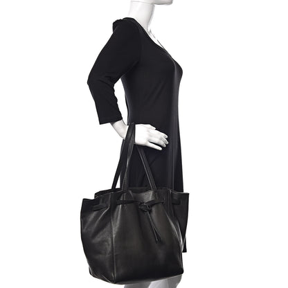 Celine Soft Grained Calfskin Small Belt Cabas Phantom Black 2 of 20