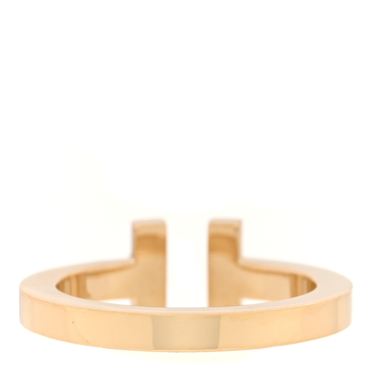 Tiffany 18K Yellow Gold T Square Ring 53 6.5 3 of 4