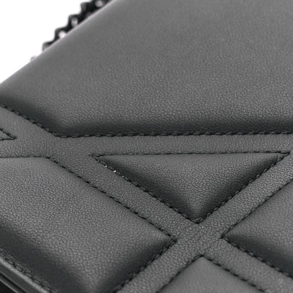 Christian Dior Ultra Matte Calfskin Diorama Wallet on Chain Pouch Black 9 of 12