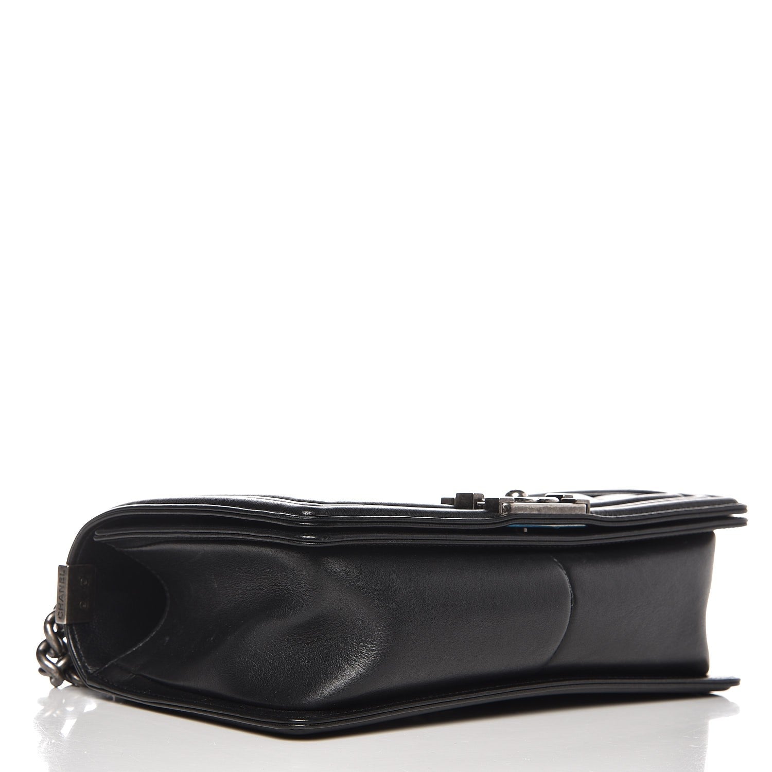 Chanel Calfskin Chevron Quilted Medium Boy Flap Black 4 of 8