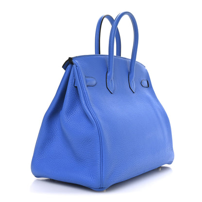 Hermes Togo BIRKIN 35 Bleu Hydra 3 of 10